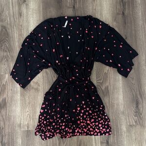 Soma Black and Pink Heart Chemise